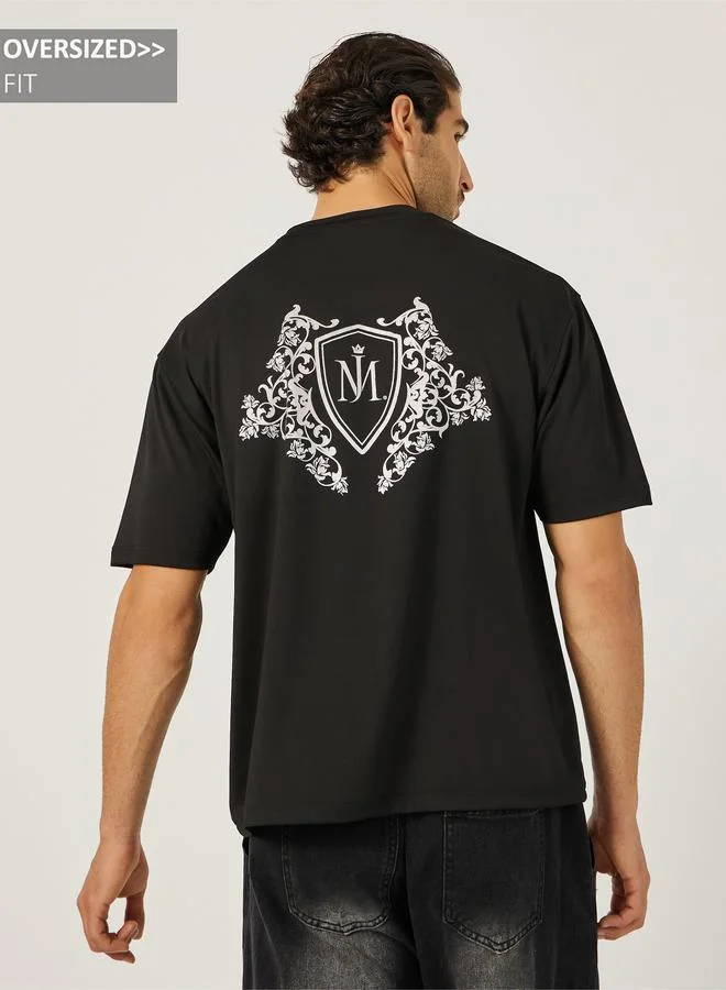 ستايلي تيشيرت مايكل جاكسون جرافيك مطبوع كبير الحجم